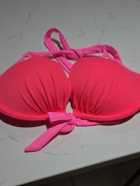 Bright Hot Pink Push-Up Bikini Top
